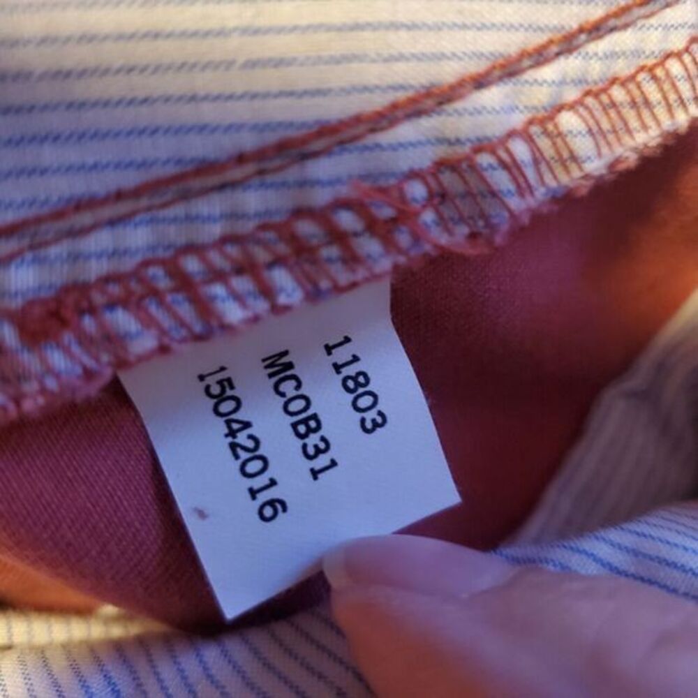 Peter Millar Shorts Men 33 Brick Red Winston Washed Twill Pima Cotton Golf Chino - Picture 7 of 8